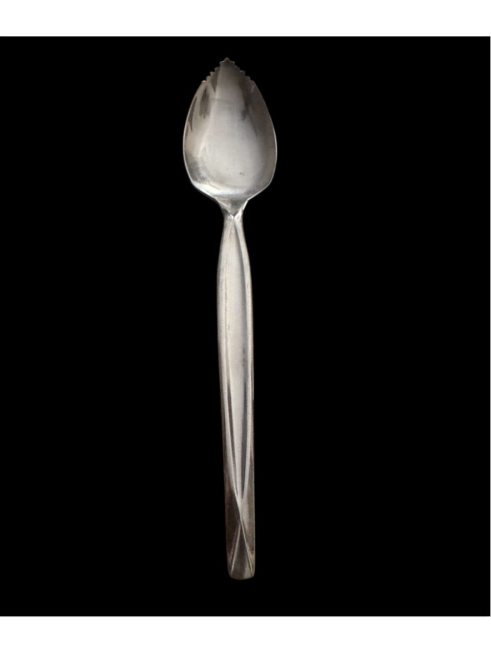 Vintage 1950s Wm. Rogers Mfg. Co. Silver Plate Serrated Grapefruit Spoons Set 6 - Picture 3 of 6